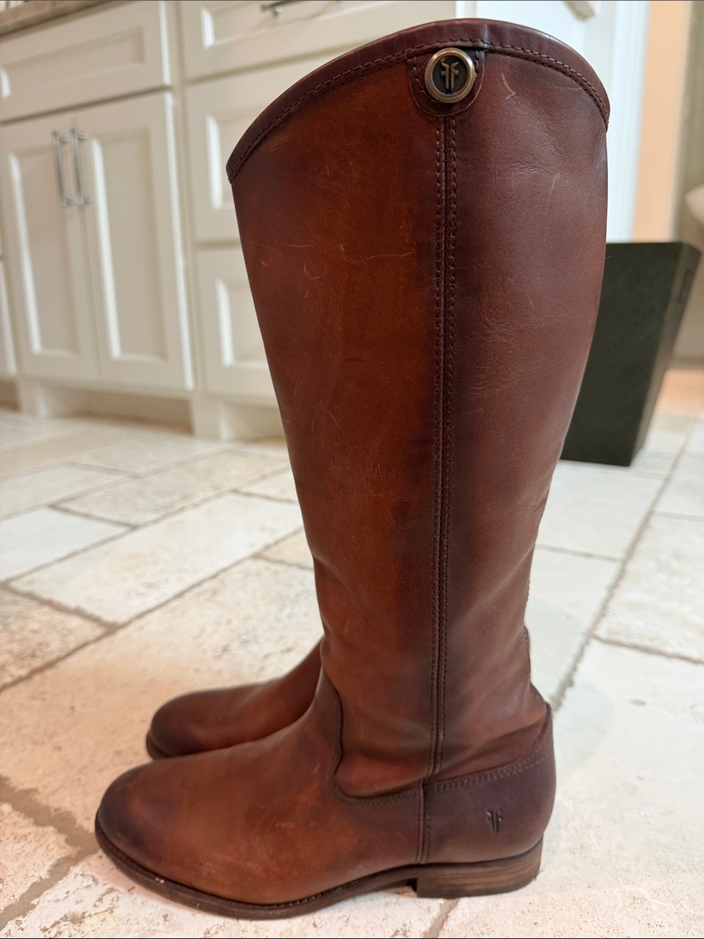 Frye Tall Brown Leather Boots - Picture 3 of 4